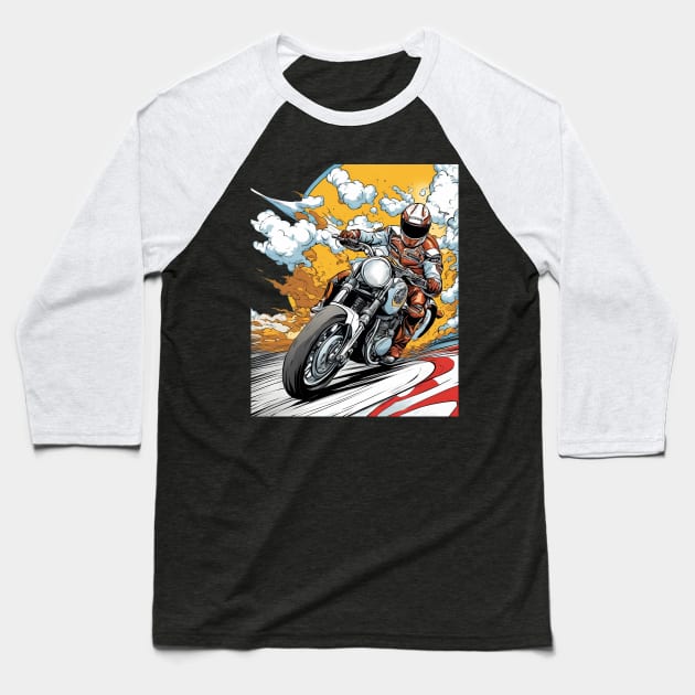 Motobike Baseball T-Shirt by animegirlnft